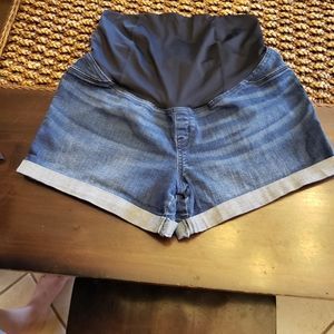 Isabel Maternity Jean Shorts 12